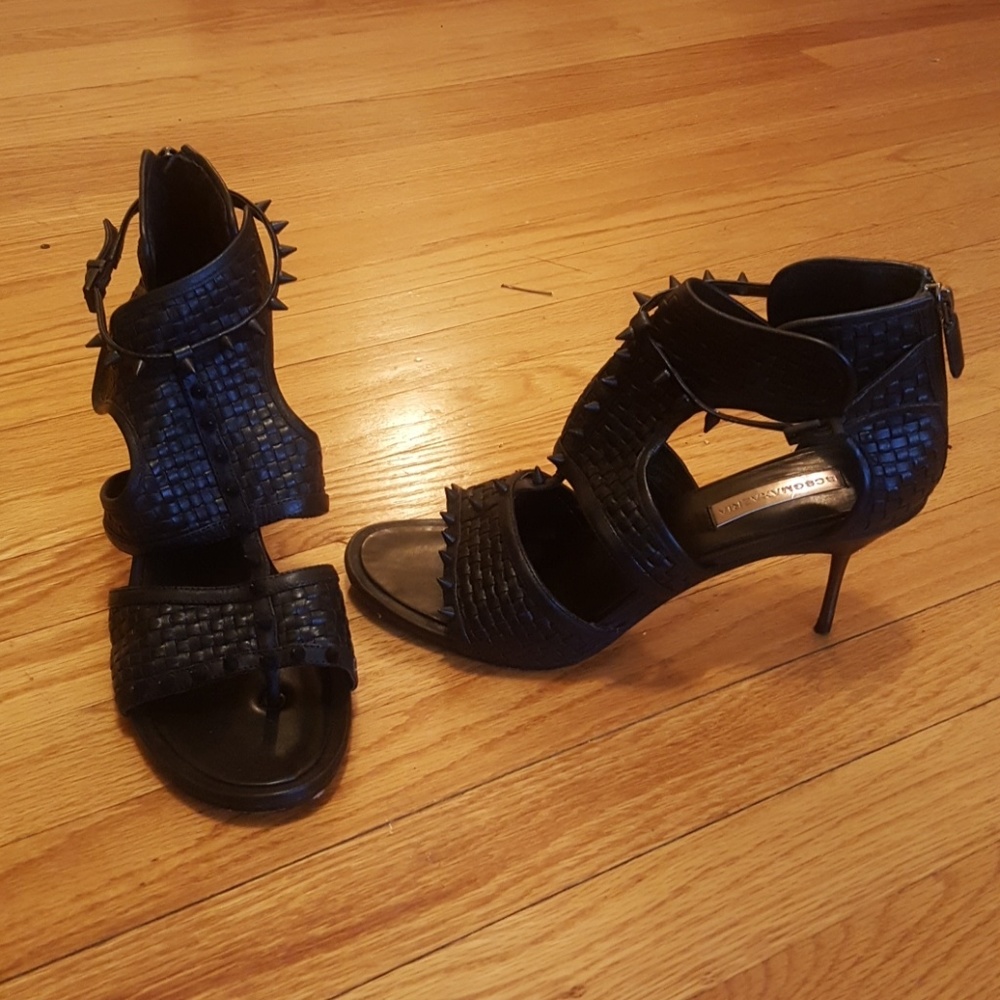 BCBG Black heels with studs